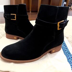 Tory Burch Brooke Ankle Bootie - Black Suede